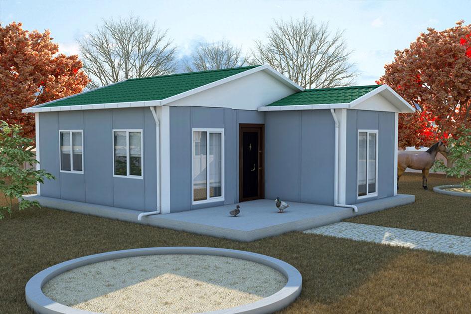 49 m² 2+1 Tek Kat Prefabrik Ev
