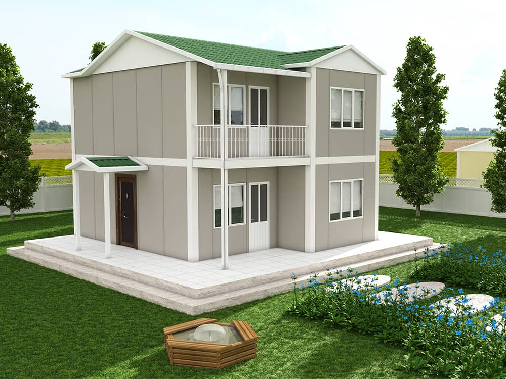 92 m² 3+1 Tek Kat Prefabrik Ev