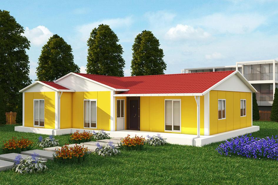124 m² 3+1 Tek Kat Prefabrik Ev