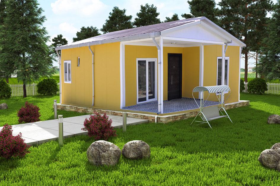 74 m² 2+1 Tek Kat Prefabrik Ev görsel 2