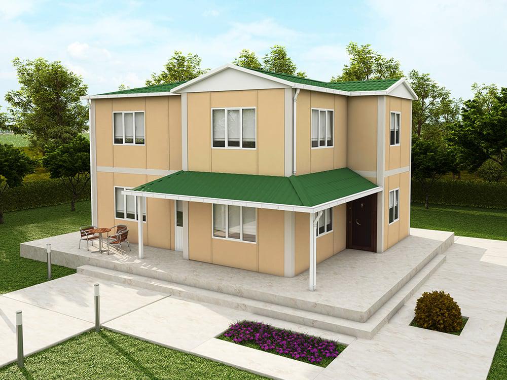 142 m² 4+1 Dubleks Prefabrik Ev son görsel