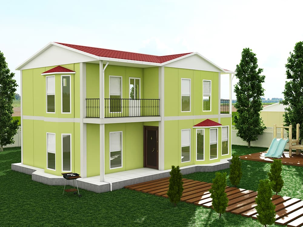 155 m² 4+1 Dubleks Prefabrik Ev son görsel