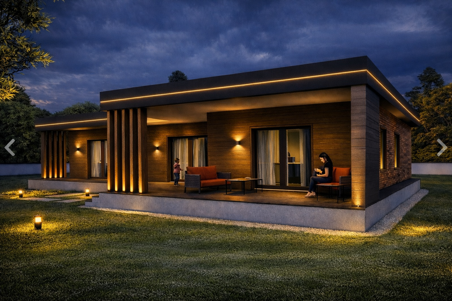 174 m² 3+1 Tek Katlı Çelik Villa | Nova 174 görsel 3