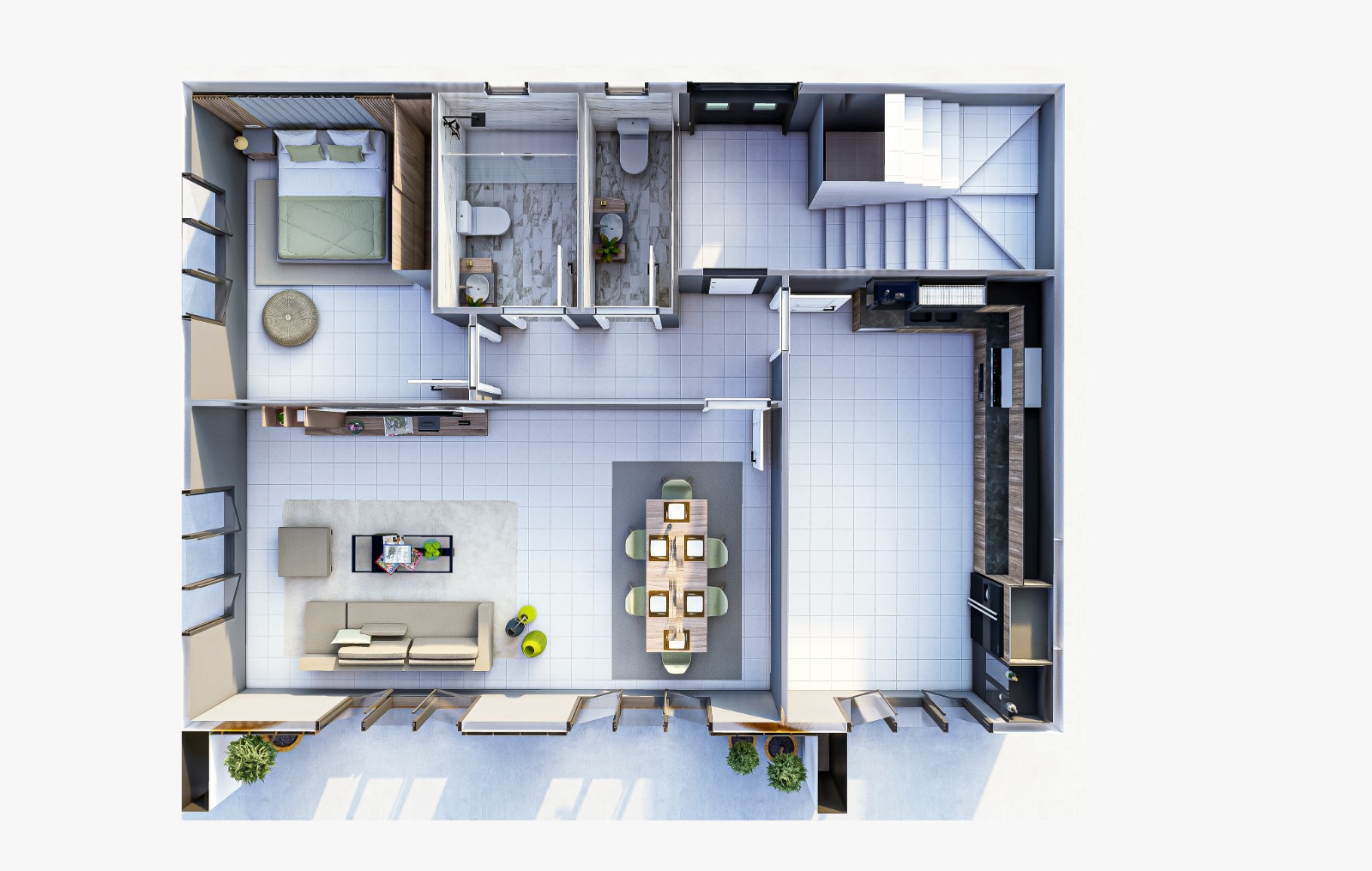 183 m² 3+1 Dubleks Çelik Villa görsel 6