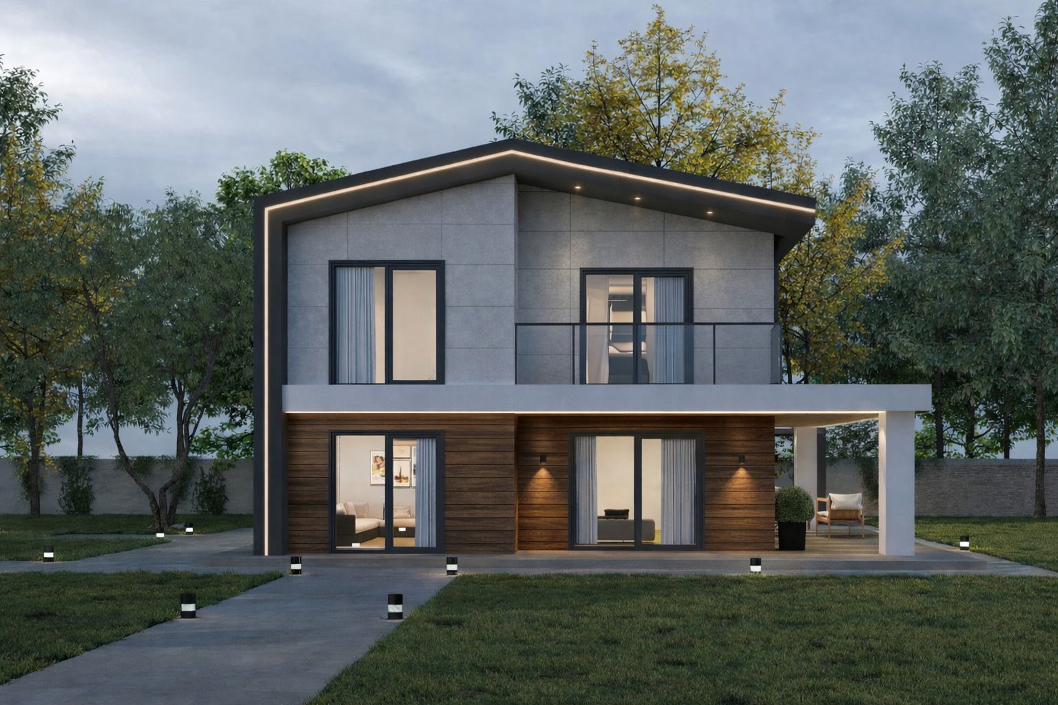 200 m² 5+1 Dubleks Çelik Villa görsel 2