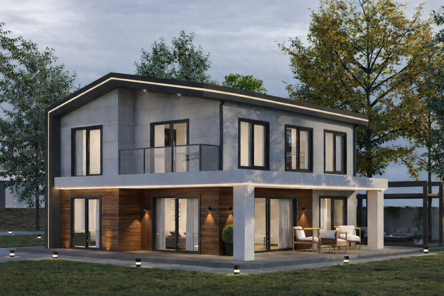 200 m² 5+1 Dubleks Çelik Villa görsel 3