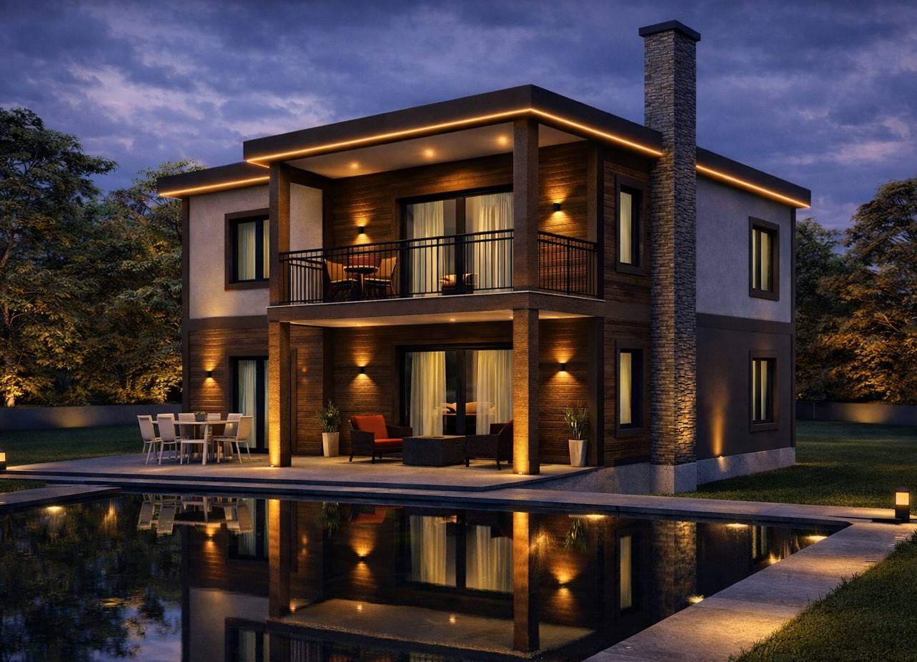 206 m² 4+1 Dubleks Çelik Villa görsel 3