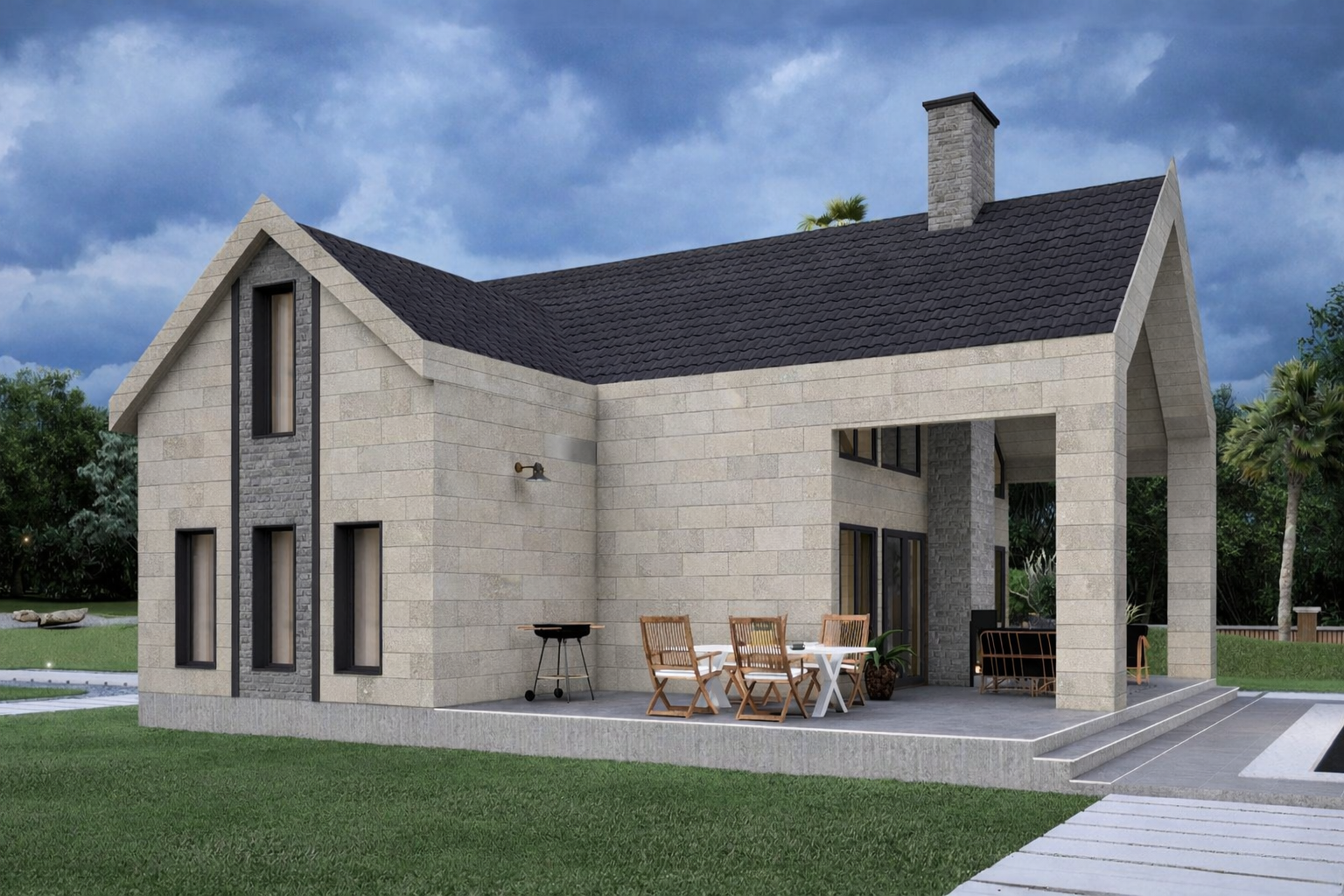 216 m² 3+1 Dubleks Çelik Villa son görsel